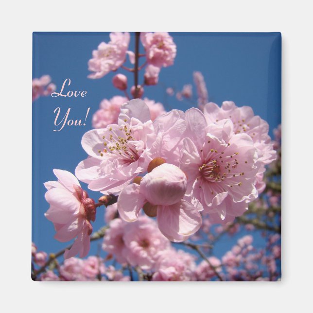 Aimons-nous ! aimant Fleur Rose Arbre en Fleurs (Devant)
