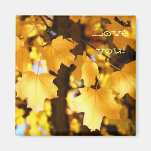 Aimons-nous ! aimants Jaune Feuilles d'automne nat