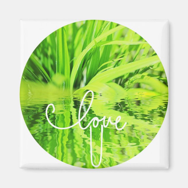 Aimons-nous U tellement Magnet d'Herbe Verte Heure (Devant)