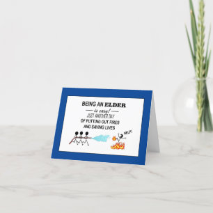 "Aînés Merci !" Carte de remerciements pliée