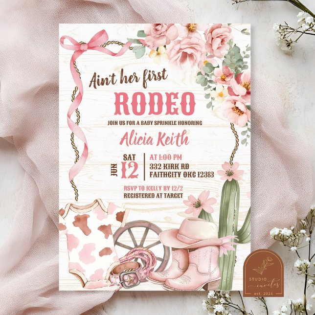 Aint Her First Rodeo Baby Sprinkle Invitation (Créateur téléchargé)