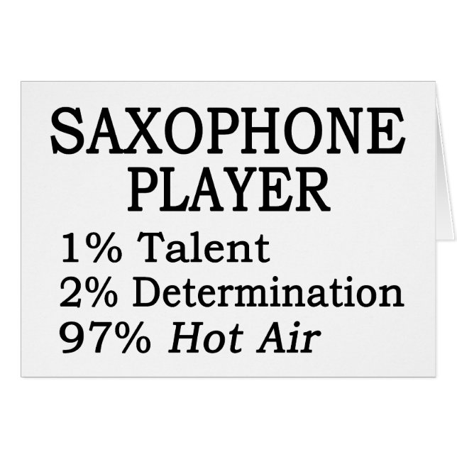 Air chaud de joueur de saxophone (Devant horizontal)