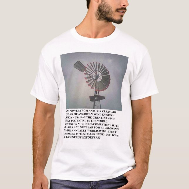 Air frais de pays - T-shirt 1 d'énergie éolienne (Devant)