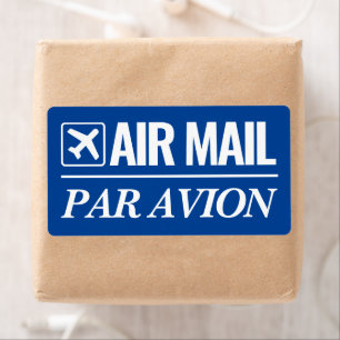 Air Mail / Par Avion grand bleu marine étiquettes