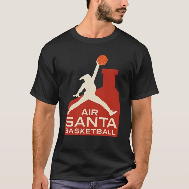 AIR SANTA – Funny Xmas Basketball Classic T-Shirt (Devant)