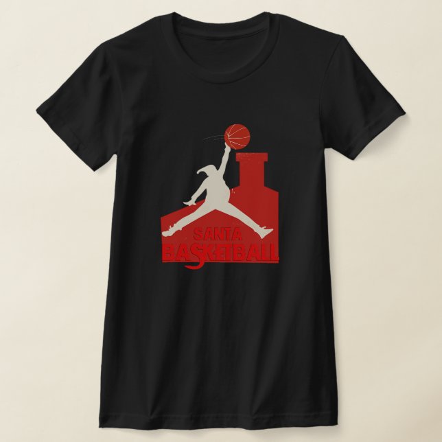  AIR SANTA – Funny Xmas Basketball Tshirt (Poser)