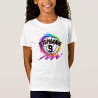 Airbrush volleyball arc-en-ciel conception T-shirt