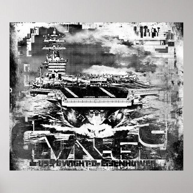 Aircraft carrier Dwight D. Eisenhower Poster (Devant)