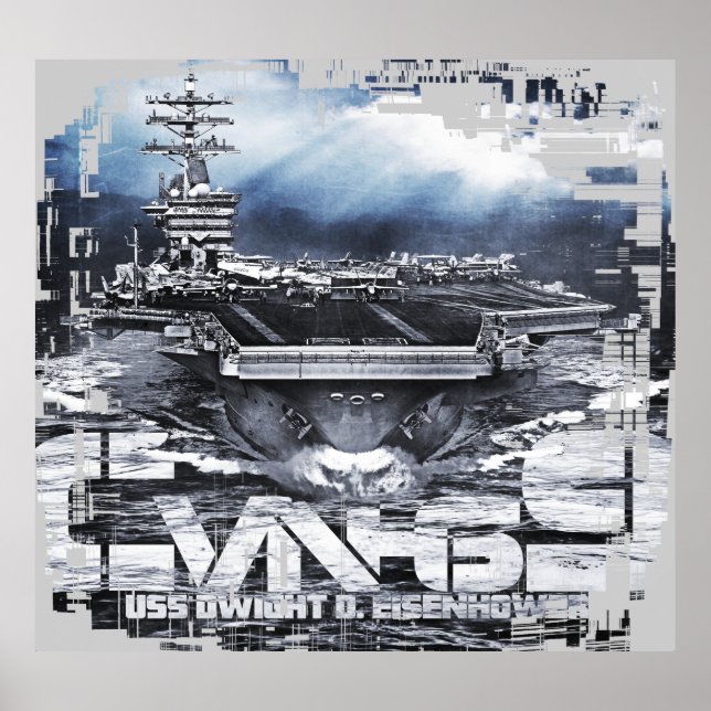 Aircraft carrier Dwight D. Eisenhower Poster (Devant)