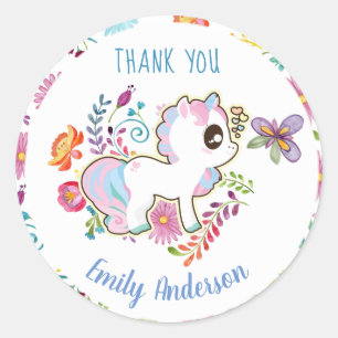 Aire de jeu Unicorn - Stickers pour Baby shower