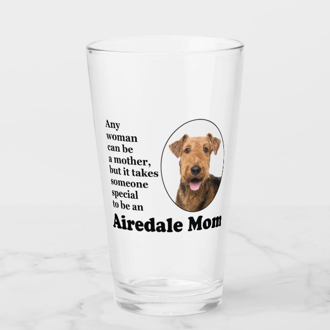 Airedale Maman Tumbler en verre (Devant)