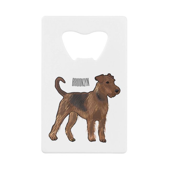 Airedale terrier dog cartoon (Devant)