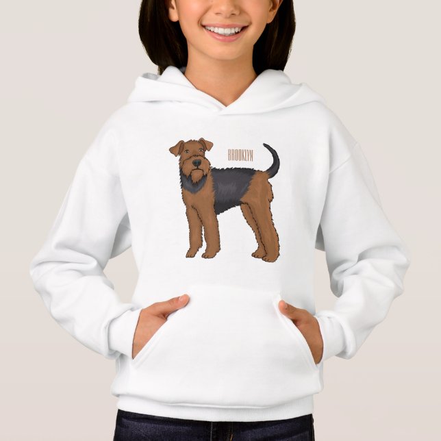 Airedale terrier dog cartoon (Devant)