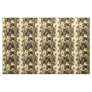 Airedales Tissu à motifs