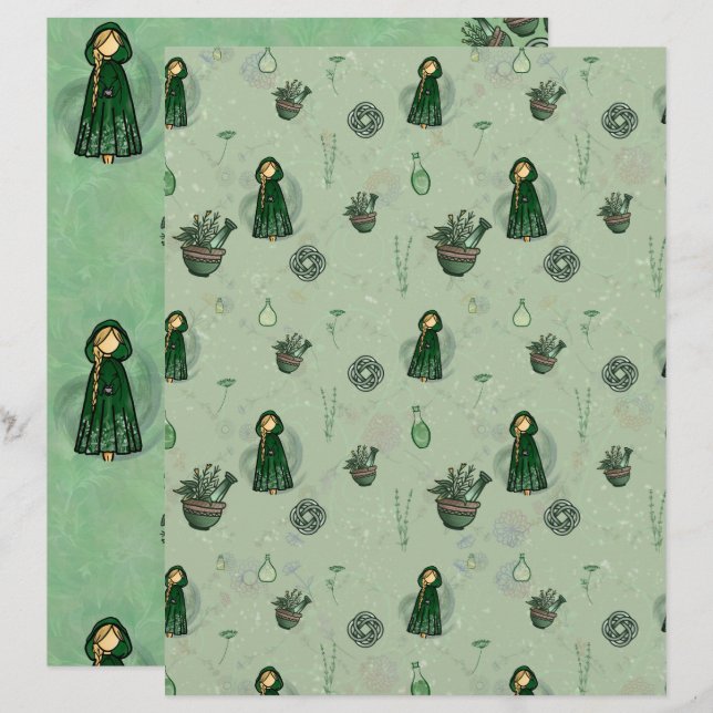 Airmid, déesse celtique de la guérison (Devant / Derrière)