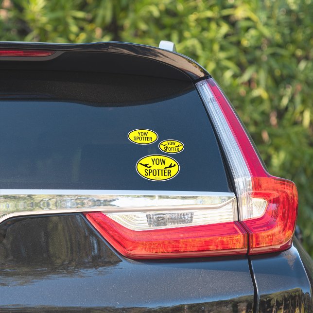 Airport Code Spotter Custom - Cut Vinyl Sticker (Côté voiture)