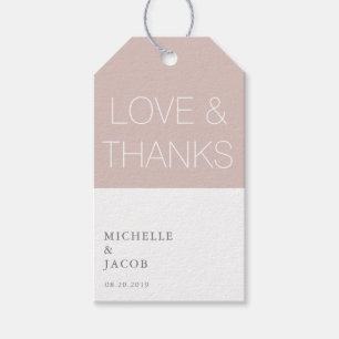 Airy Pastel Blush Silver Étiquette Cadeau Favor