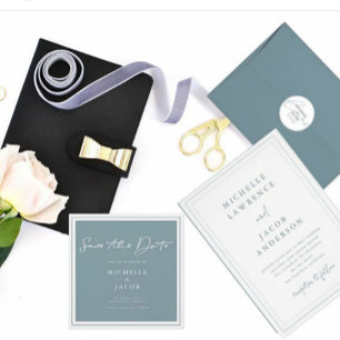 Airy Pastel Carré Enregistrer La Carte Date