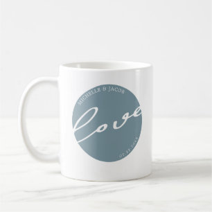 Airy Pastel   Mug de script d'amour de monogramme
