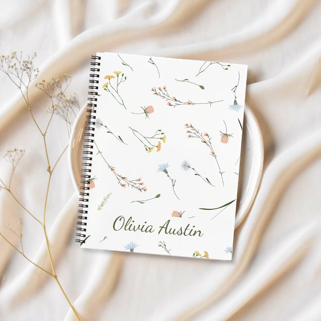 Airy Wildflower Journal Personalized Minimalist  (Créateur téléchargé)