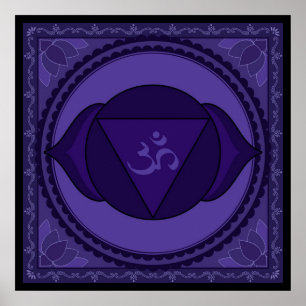 Ajna or third eye chakra Poster