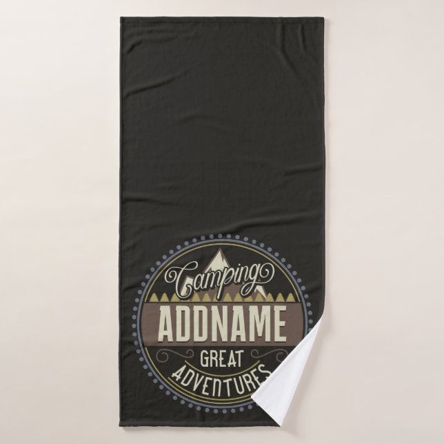 AJOUT Personnalisé Family Camp Trip Camping Réunio (Serviette de bain)