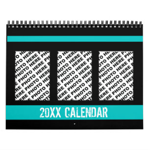 Ajouter 34 Photos Dans Un Calendrier Sarcelle Noir