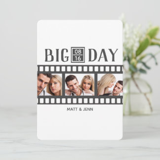 Ajouter 3 Photos Fun Film Faire-part de mariage