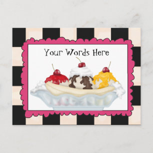Ajouter des mots Banana split carte postale
