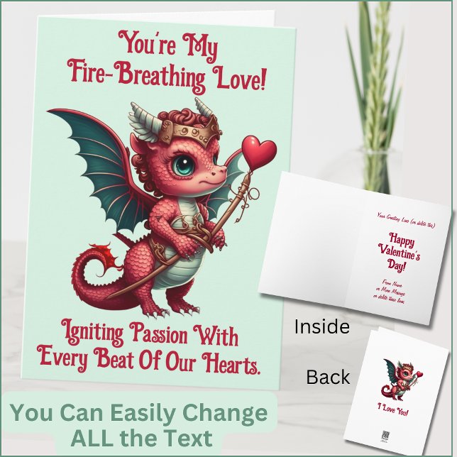 Ajouter des noms, Dragon Valentines Carte Jour Coe (Créateur téléchargé)