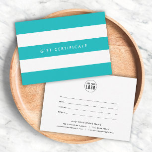 Ajouter des rayures de logo et un certificat-cadea