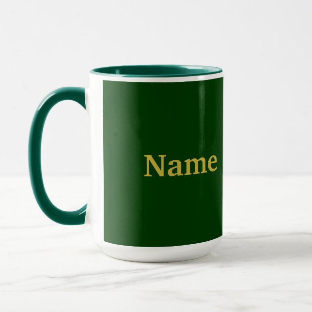 Ajouter Gold Name Green Combo Mug (Gauche)