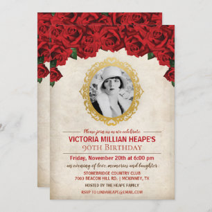 AJOUTER LA PHOTO - Invitation Rose Jalon Anniversa