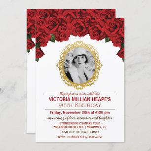 AJOUTER LA PHOTO - Invitation Rose Jalon Anniversa