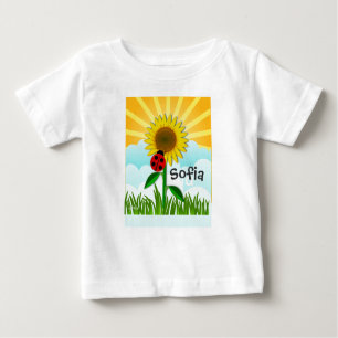 Ajouter le nom du bébé au T-shirt Sunshine et Sunf