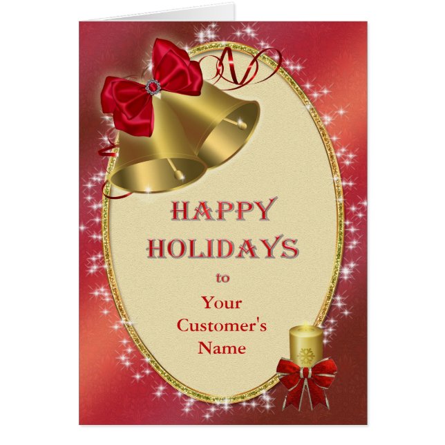 Ajouter le nom du client à Noël d'entreprise (Devant)