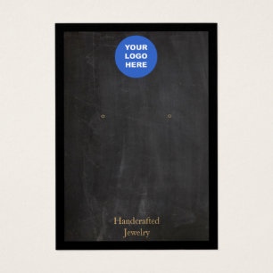 Ajouter Logo Black Rustic Earring Carte d'affichag