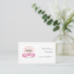 Ajouter Logo Carte de visite boulangerie rose