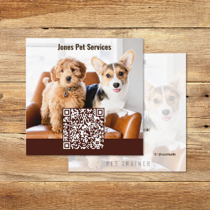 Ajouter Photo Custom Pet QR Code Carré Cartes de v