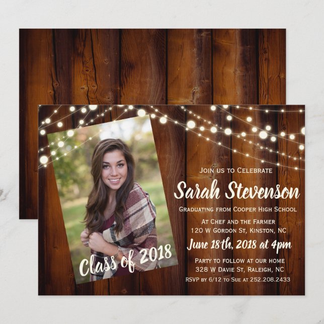 AJOUTER PHOTO - Faire-part de diplôme (Devant / Derrière)