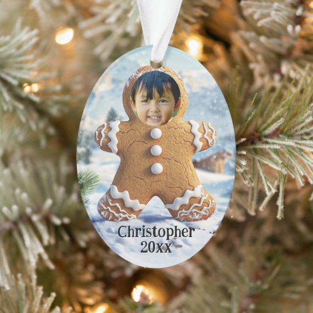 Ajouter Photo Gingerbread Homme Cookie Photo Frame (Arbre)