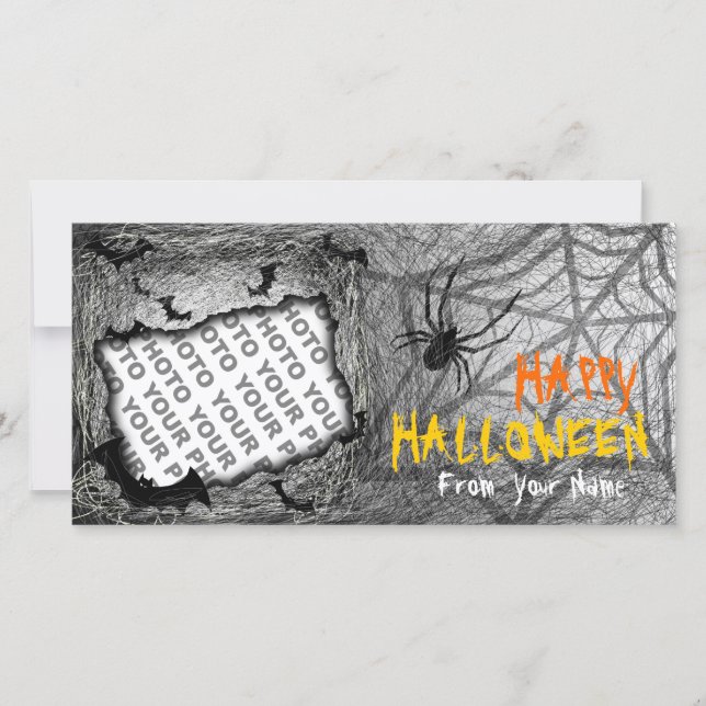 Ajouter photo Halloween Carte photo chauves-souris (Devant)