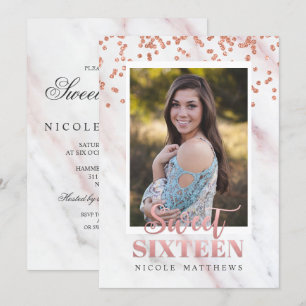 AJOUTER PHOTO - Invitation moderne pour un Sweet 1