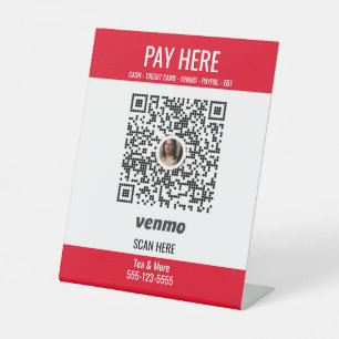 Ajouter QR Code Venmo Payer ici Panneau Pedestal r