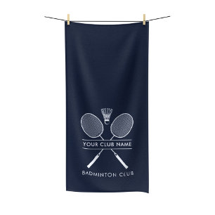 Ajouter Raquettes Nom Club Badminton Icône Bleu Ma