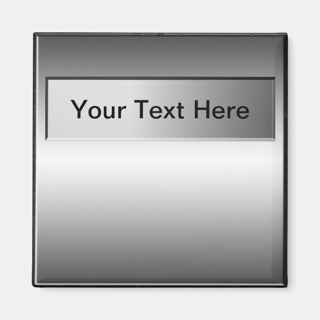 Ajouter un aimant de fond métallique de texte (Devant)