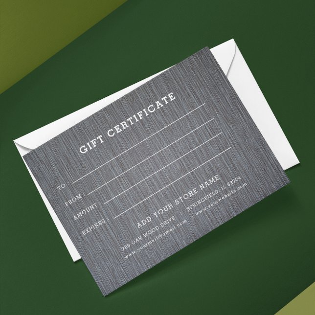 Ajouter un certificat cadeau commercial modifiable ( Business Gift Certificate With Logo)