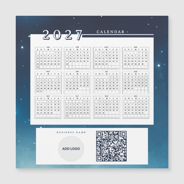 Ajouter un code QR de carte magnétique de calendri (Devant)