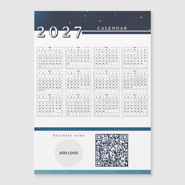 Ajouter un code QR de carte magnétique de calendri (Devant)
