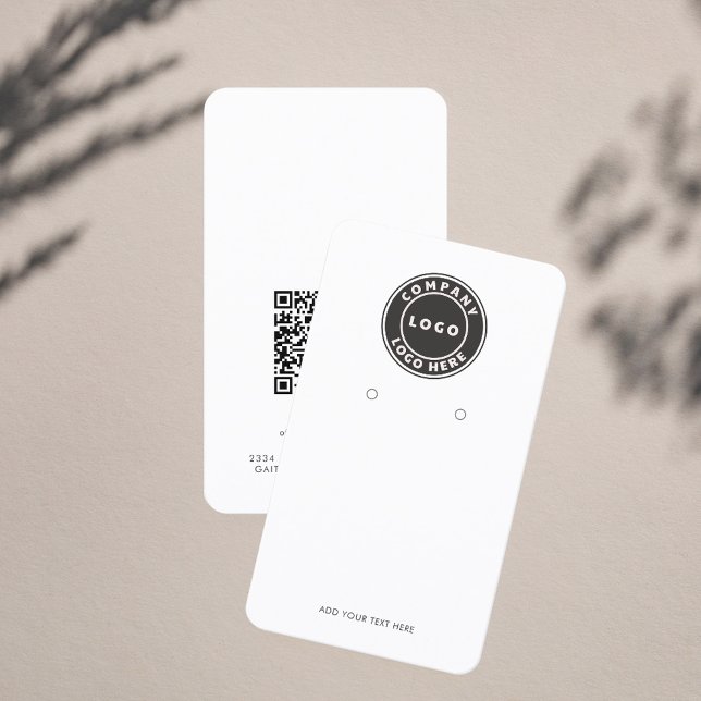 Ajouter un logo d'entreprise et une carte d'affich (Business Logo and QR Code Earring Display Card)